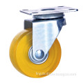 flat plate swivel caster with PVC caster